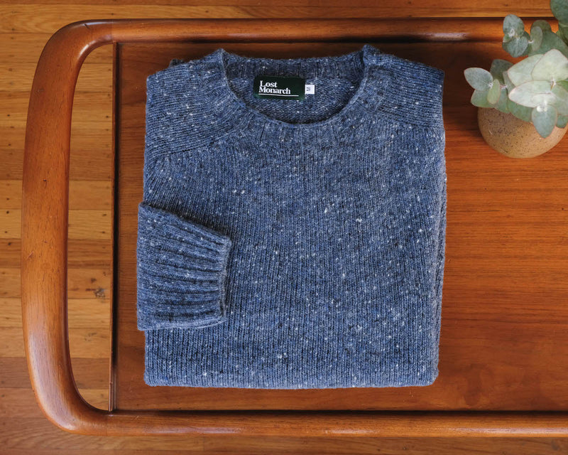 Irish donegal merino sweater made in Scotland
